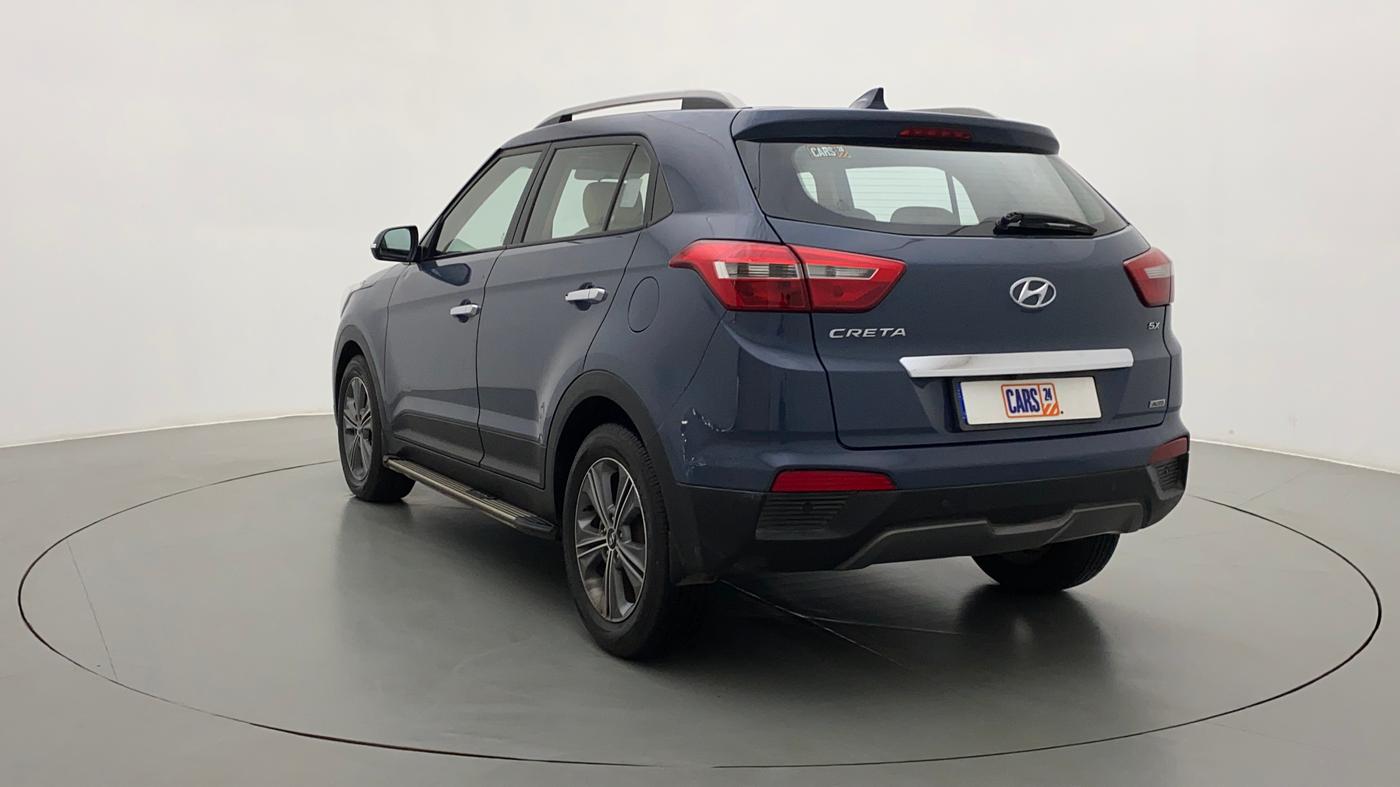 2017 Hyundai Creta SX PLUS AT 1.6 PETROL, Petrol, Automatic, 60,616 km, Left Back Diagonal