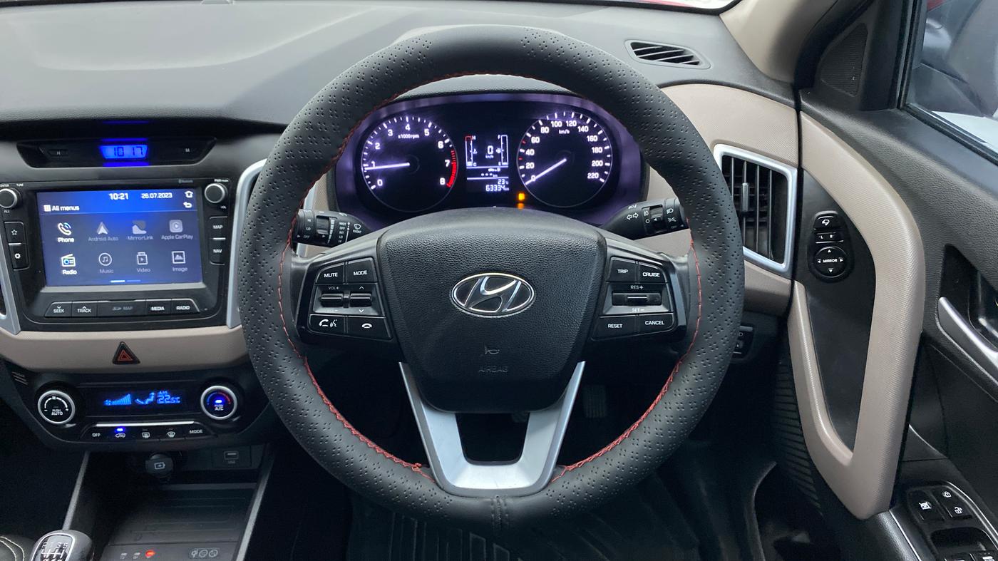 2019 Hyundai Creta SX 1.6 PETROL, Petrol, Manual, 63,334 km, Steering Wheel Close Up