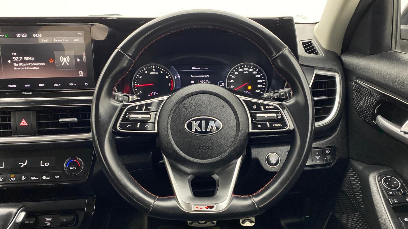 2019 KIA SELTOS GTX 1.4 GDI AT PETROL, Petrol, Automatic, 55,050 km, Steering Wheel Close Up