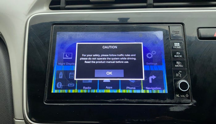 2018 Honda City 1.5L I-VTE V CVT, Petrol, Automatic, 61,775 km, Infotainment system - Music system not functional