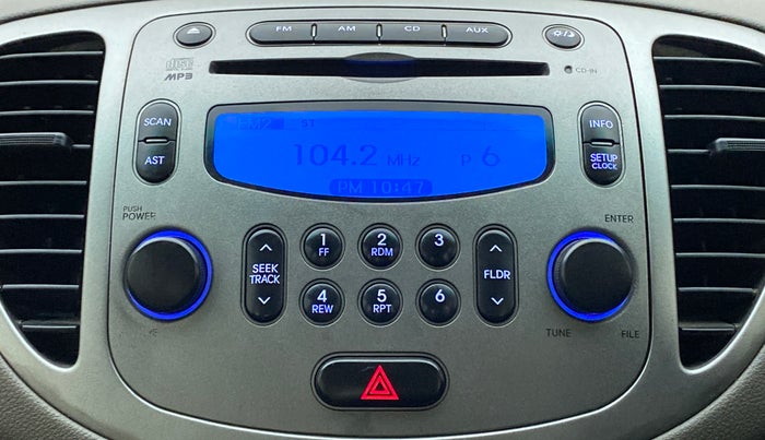 2011 Hyundai i10 SPORTZ 1.2, Petrol, Manual, 58,948 km, Infotainment System