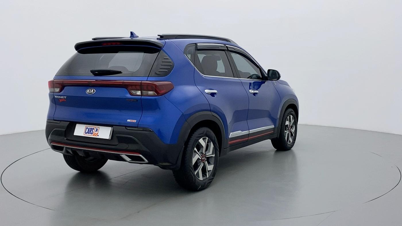 2020 KIA SONET GTX + 1.0 IMT, Petrol, Manual, 21,016 km, Right Back Diagonal