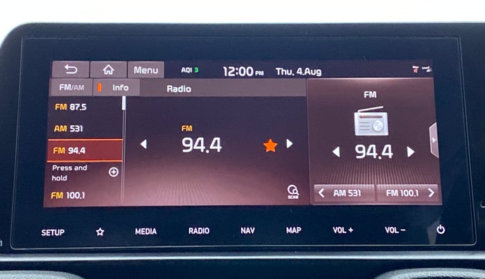 2020 KIA SONET GTX + 1.0 IMT, Petrol, Manual, 21,016 km, Infotainment System
