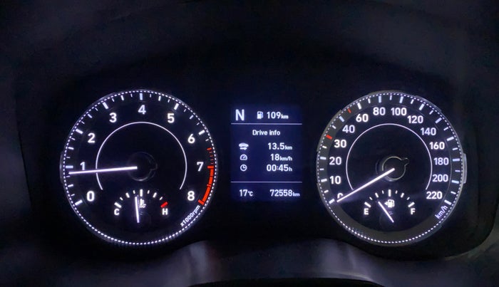 2021 Hyundai VENUE S 1.0 TURBO IMT, Petrol, Manual, 72,545 km, Odometer Image