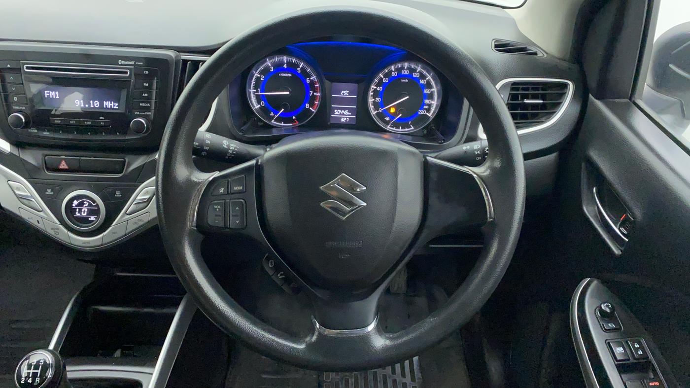 2016 Maruti Baleno DELTA PETROL 1.2, Petrol, Manual, 50,614 km, Steering Wheel Close Up