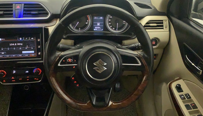 2018 Maruti Dzire ZDI PLUS AMT, Diesel, Automatic, 1,02,334 km, Steering Wheel Close Up