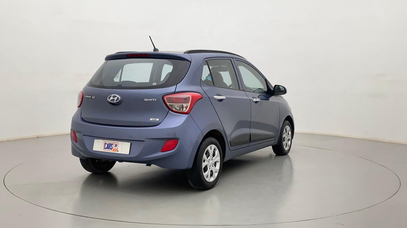 2014 Hyundai Grand i10 SPORTZ 1.2 KAPPA VTVT, Petrol, Manual, 68,474 km, Right Back Diagonal