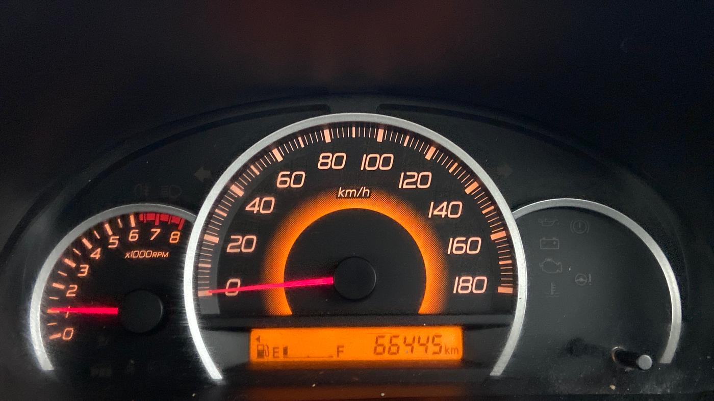 2015 Maruti Wagon R 1.0 VXI, Petrol, Manual, 66,445 km, Odometer Image
