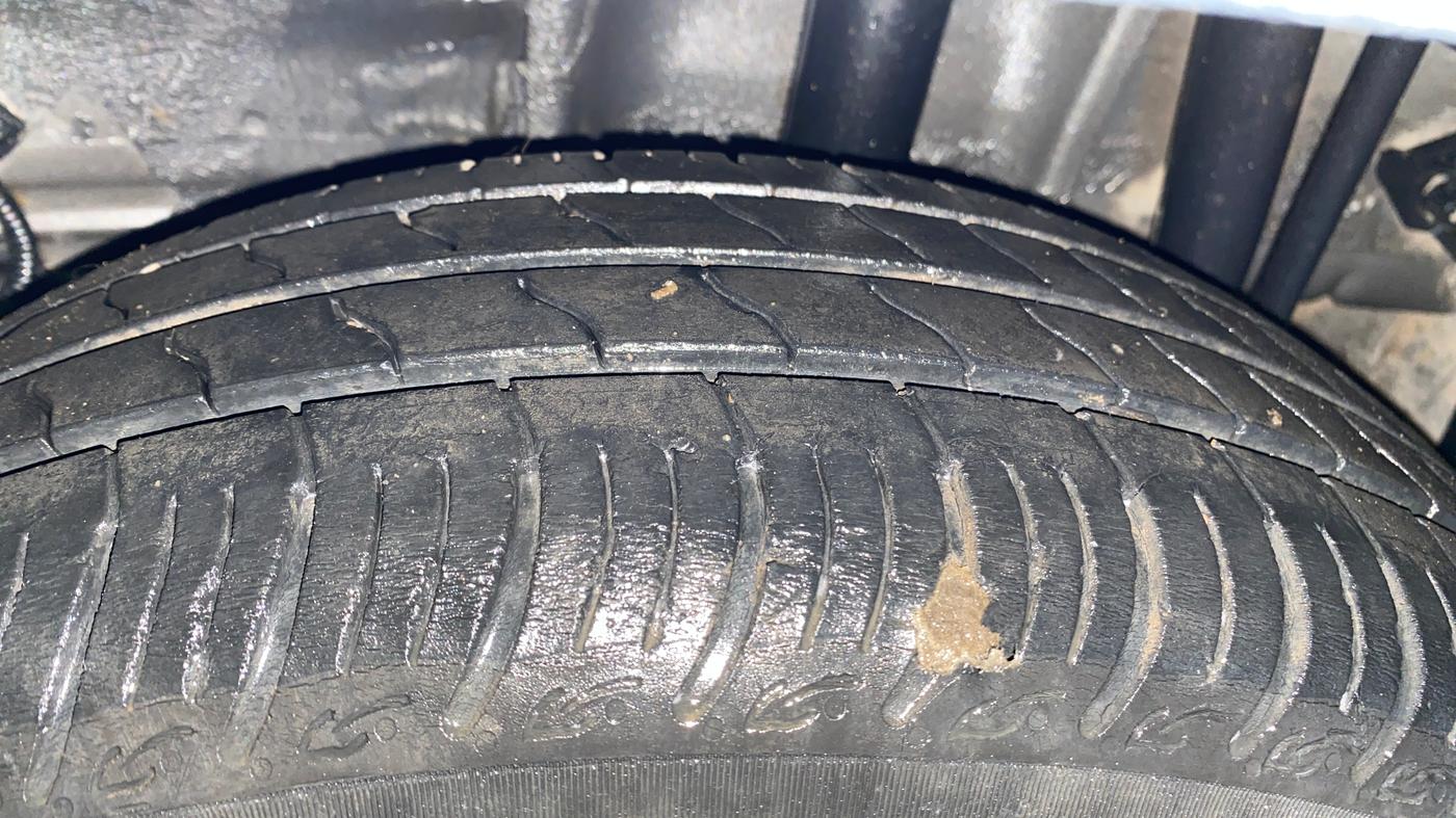 2023 Tata Tiago XTA PETROL, Petrol, Automatic, 25,089 km, Left Rear Tyre Tread