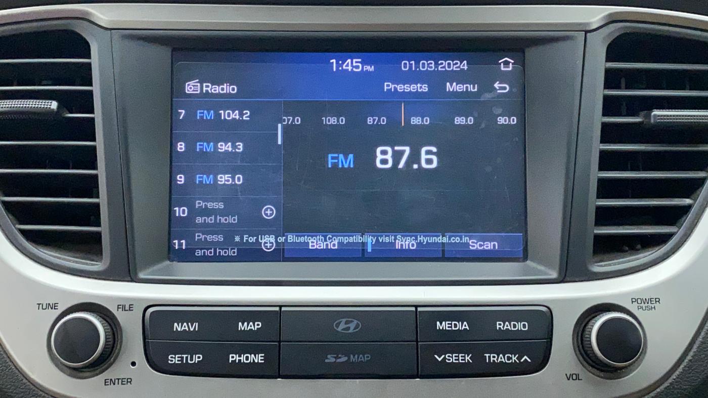 2018 Hyundai Verna 1.6 SX (O) CRDI MT, Diesel, Manual, 65,533 km, Infotainment System