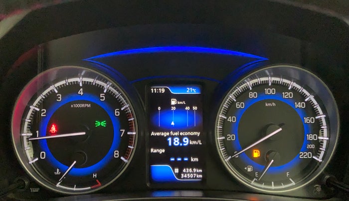 2016 Maruti Baleno ZETA 1.2 K12, Petrol, Manual, 34,536 km, Odometer View