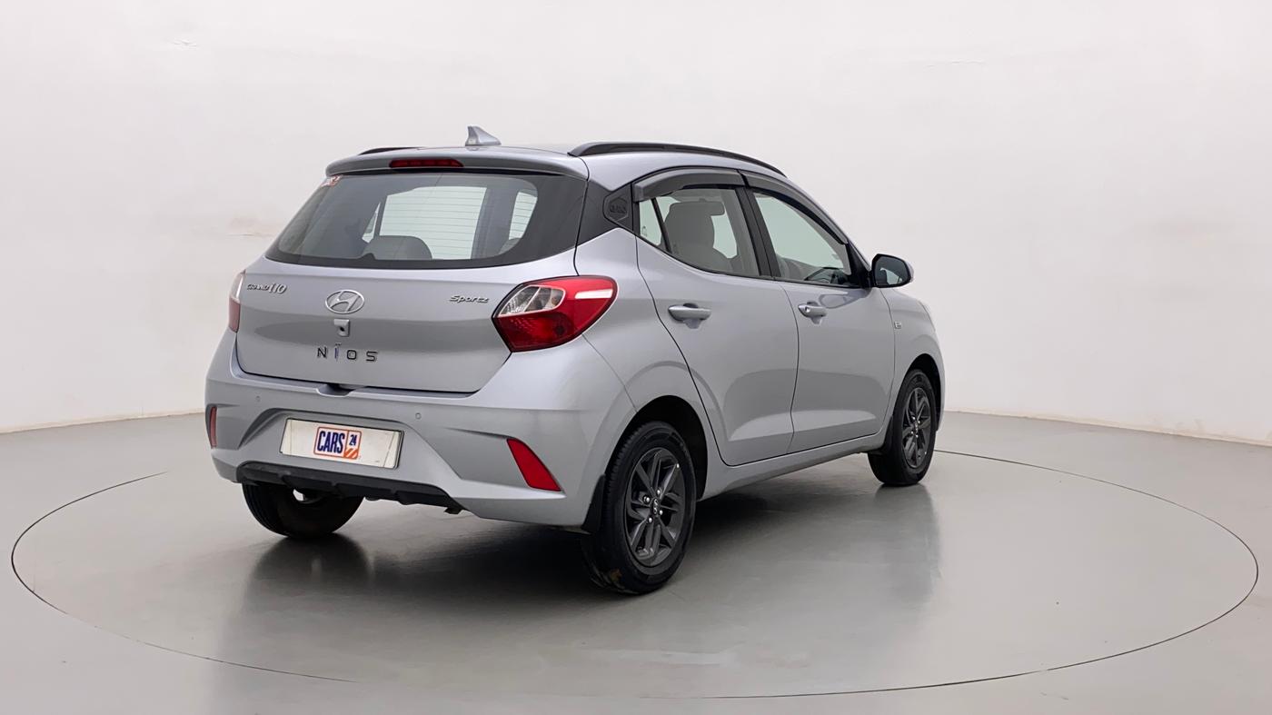 2020 Hyundai GRAND I10 NIOS SPORTZ AMT 1.2 KAPPA VTVT, Petrol, Automatic, 22,493 km, Right Back Diagonal