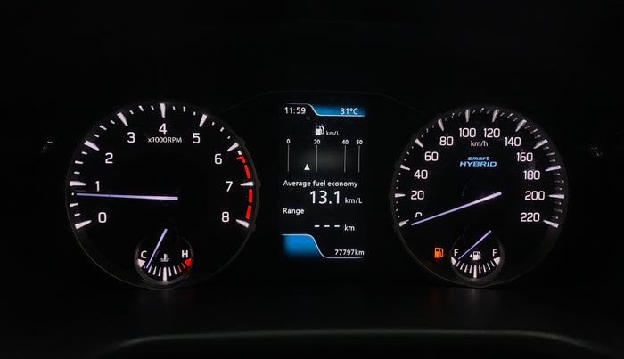 2022 Maruti BREZZA ZXI + SMART HYBRID, Petrol, Manual, 77,792 km, Odometer Image