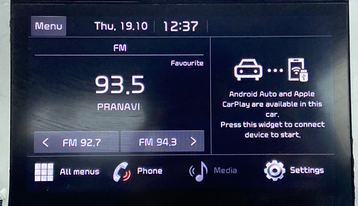 2020 KIA SONET HTK PLUS 1.2, Petrol, Manual, 76,615 km, Touchscreen Infotainment System