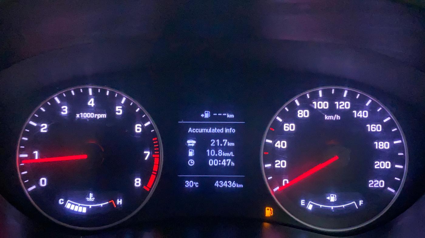 2019 Hyundai Elite i20 ASTA 1.2 (O), Petrol, Manual, 43,436 km, Odometer Image