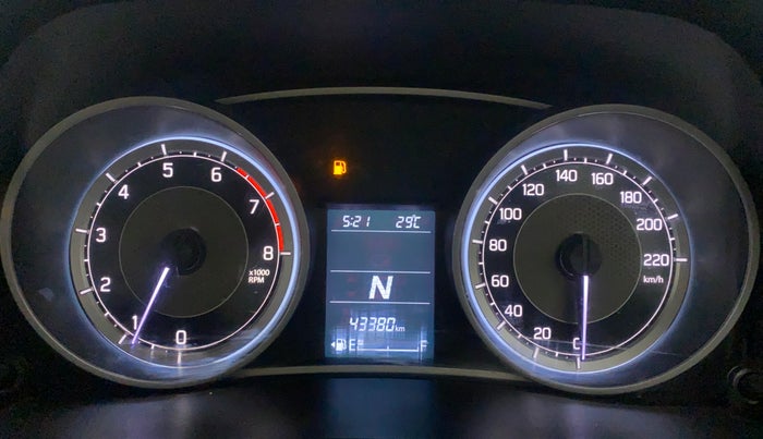 2019 Maruti Dzire ZXI PLUS AMT, Petrol, Automatic, 43,380 km, Odometer Image