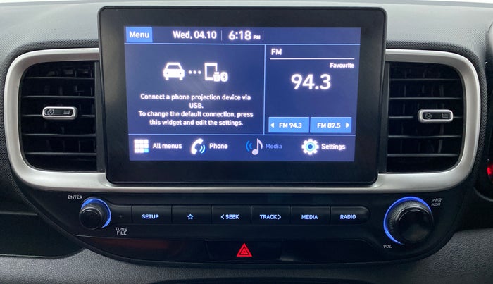 2021 Hyundai VENUE SX 1.0 TURBO, Petrol, Manual, 30,037 km, Infotainment System