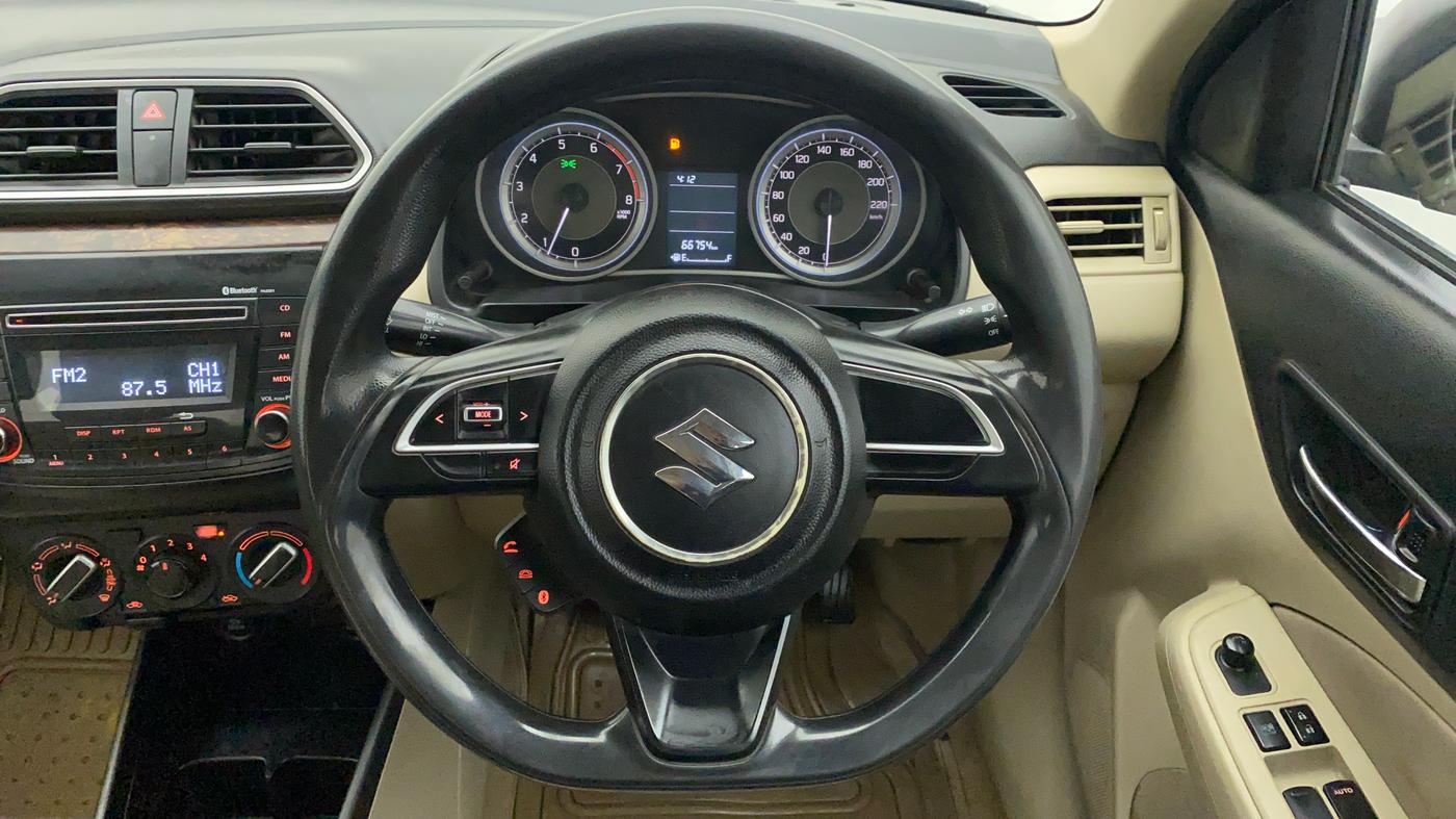 2018 Maruti Dzire VXI, Petrol, Manual, 66,879 km, Steering Wheel Close Up