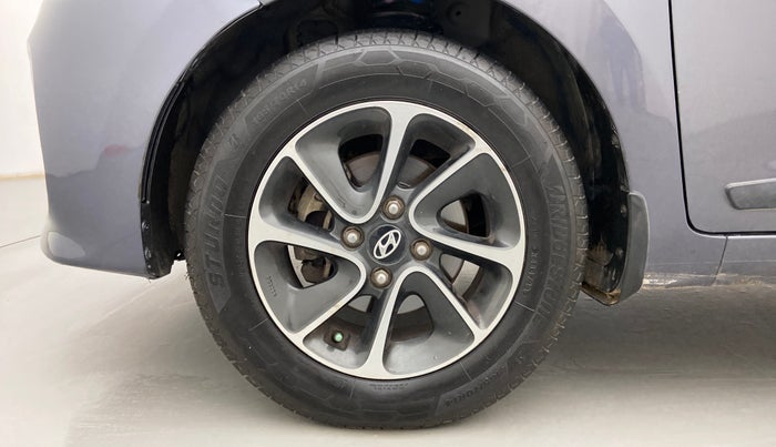 2017 Hyundai Grand i10 SPORTZ (O) AT 1.2 KAPPA VTVT, Petrol, Automatic, 63,602 km, Left Front Wheel