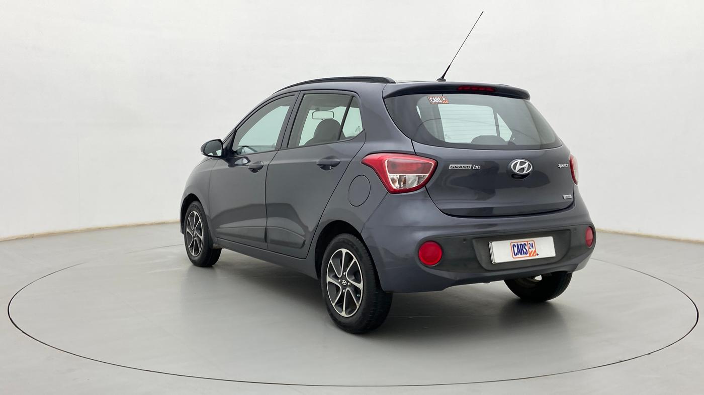 2017 Hyundai Grand i10 SPORTZ (O) AT 1.2 KAPPA VTVT, Petrol, Automatic, 63,602 km, Left Back Diagonal
