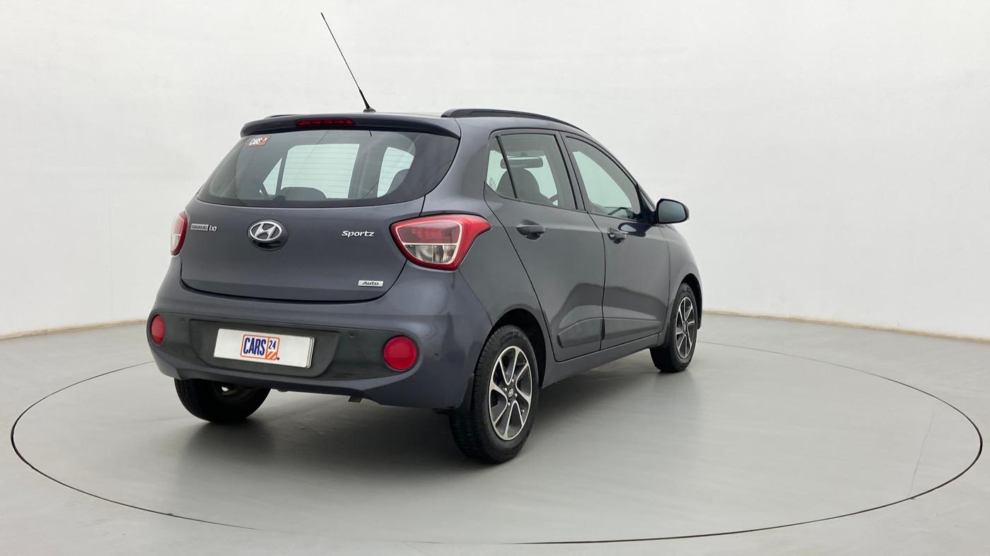 2017 Hyundai Grand i10 SPORTZ (O) AT 1.2 KAPPA VTVT, Petrol, Automatic, 63,602 km, Right Back Diagonal