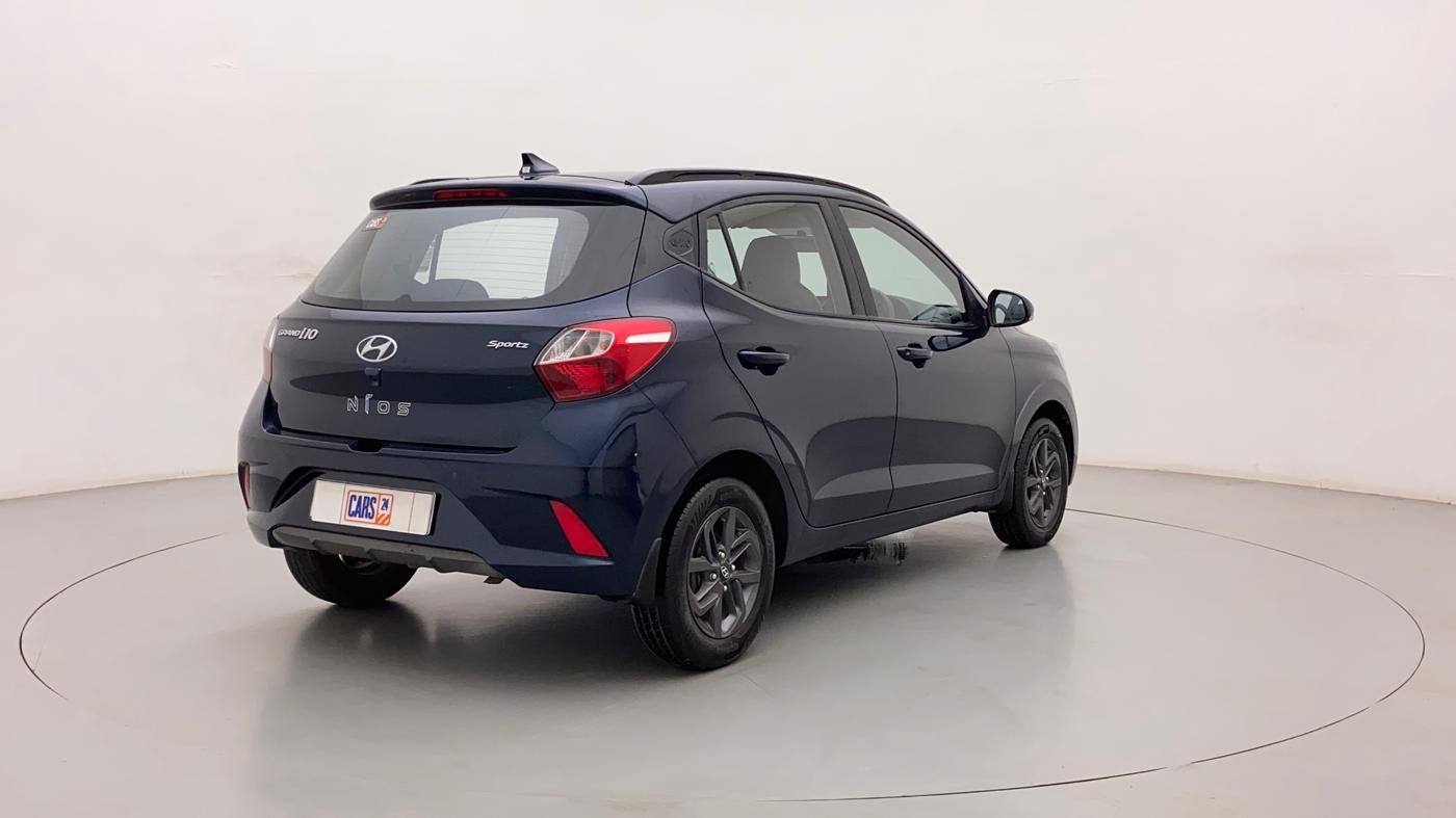 2021 Hyundai GRAND I10 NIOS SPORTZ AMT 1.2 KAPPA VTVT, Petrol, Automatic, 36,625 km, Right Back Diagonal