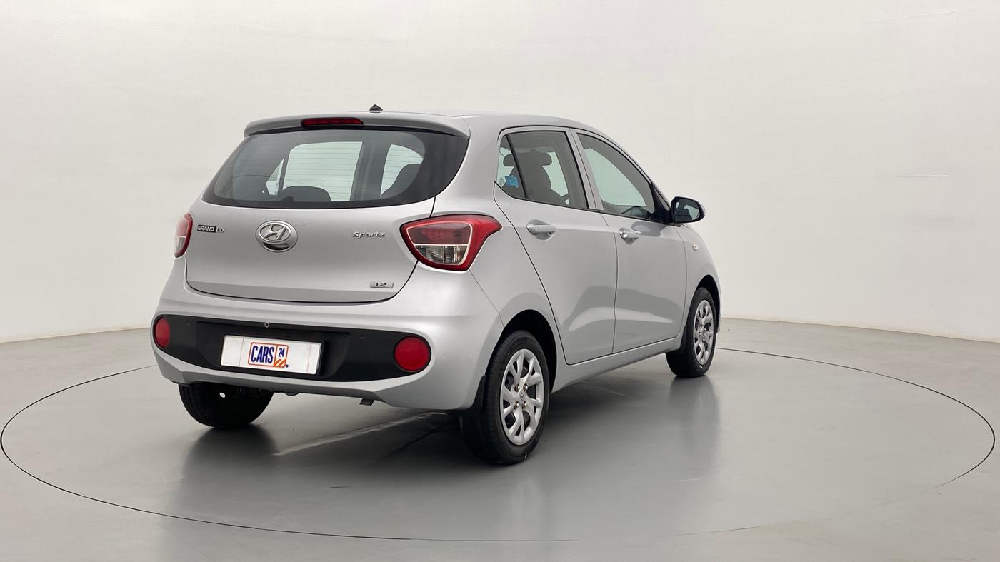 2017 Hyundai Grand i10 SPORTZ 1.2 KAPPA VTVT, Petrol, Manual, 39,786 km, Right Back Diagonal