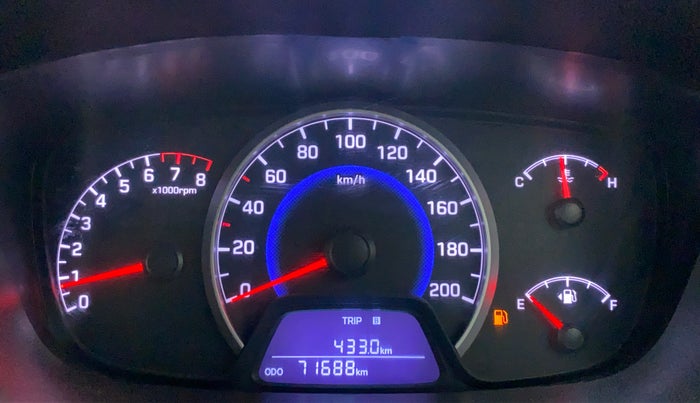 2016 Hyundai Grand i10 SPORTZ 1.2 KAPPA VTVT, Petrol, Manual, 71,688 km, Odometer Image