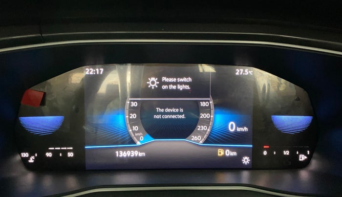 2022 Volkswagen TAIGUN TOPLINE 1.0 TSI MT, Petrol, Manual, 1,36,897 km, Odometer Image