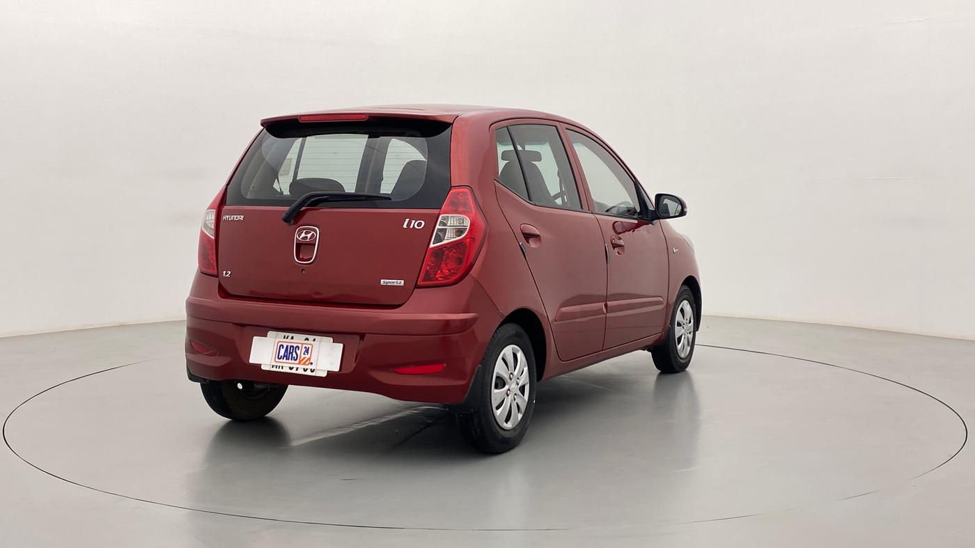 2012 Hyundai i10 SPORTZ 1.2 KAPPA2, Petrol, Manual, 76,530 km, Right Back Diagonal