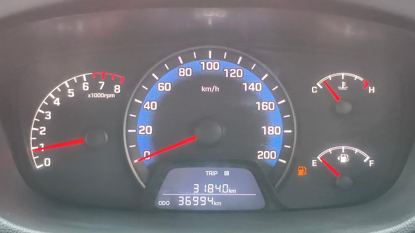 2018 Hyundai Xcent S 1.2, Petrol, Manual, 36,994 km, Odometer Image