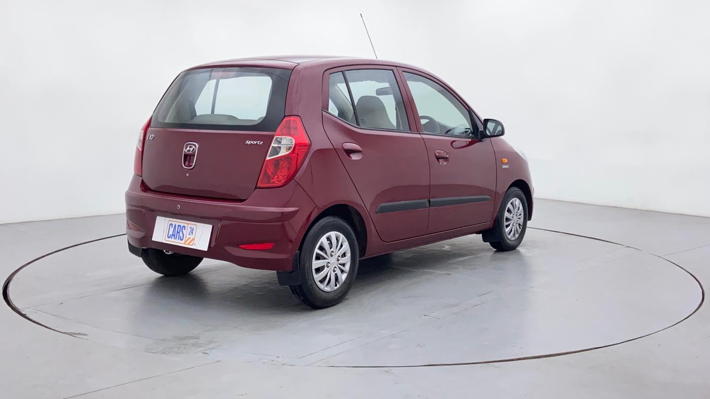 2016 Hyundai i10 SPORTZ 1.1 IRDE2, Petrol, Manual, 35,763 km, Right Back Diagonal (45- Degree) View