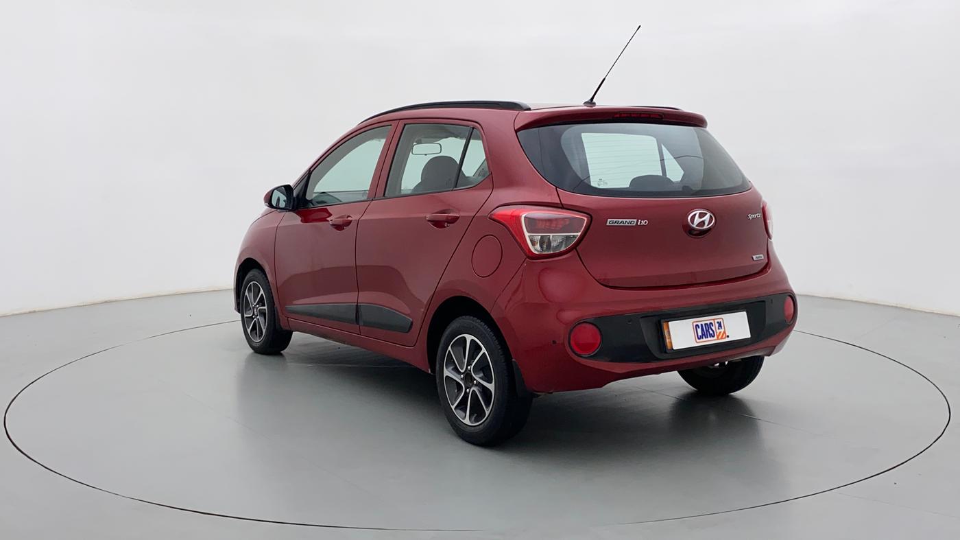 2017 Hyundai Grand i10 SPORTZ (O) 1.2 AT VTVT, Petrol, Automatic, 29,962 km, Left Back Diagonal