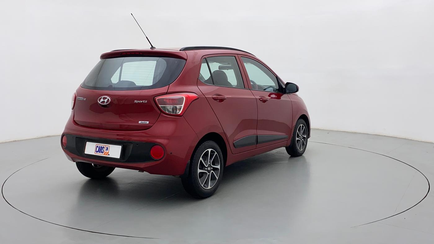 2017 Hyundai Grand i10 SPORTZ (O) 1.2 AT VTVT, Petrol, Automatic, 29,962 km, Right Back Diagonal