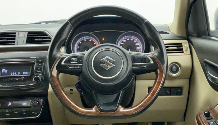 2017 Maruti Dzire ZXI AMT, Petrol, Automatic, 1,04,380 km, Steering Wheel Close Up
