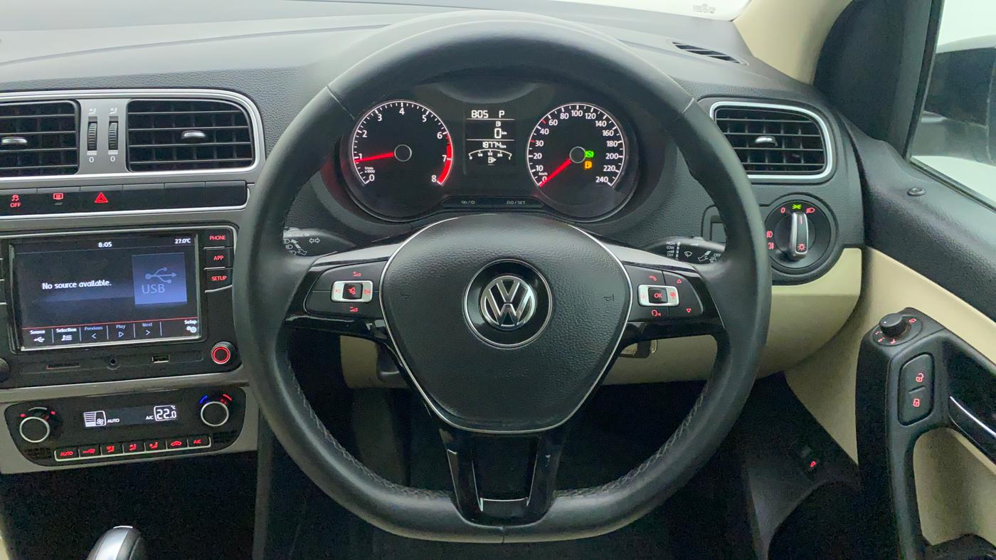 2021 Volkswagen Vento HIGHLINE PLUS 1.0 TSI AT, Petrol, Automatic, 18,837 km, Steering Wheel Close Up