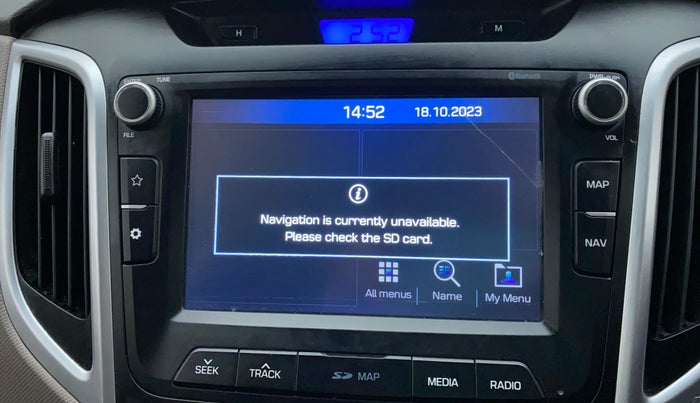 2019 Hyundai Creta SX (O) EXECUTIVE 1.6 PETROL, Petrol, Manual, 64,393 km, Infotainment system - GPS Card not working/missing