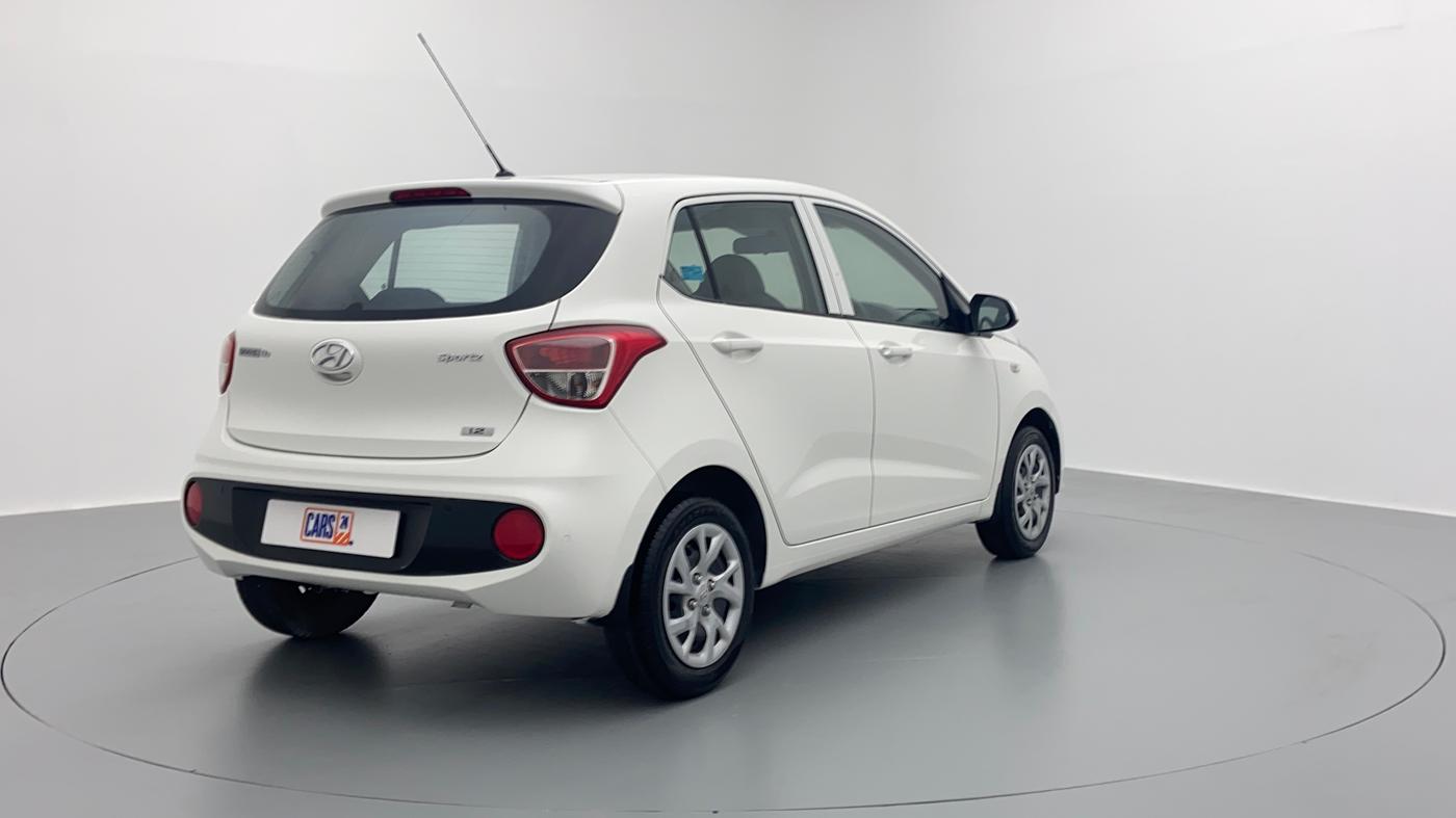 2017 Hyundai Grand i10 SPORTZ 1.2 KAPPA VTVT, Petrol, Manual, 19,595 km, Right Back Diagonal (45- Degree) View