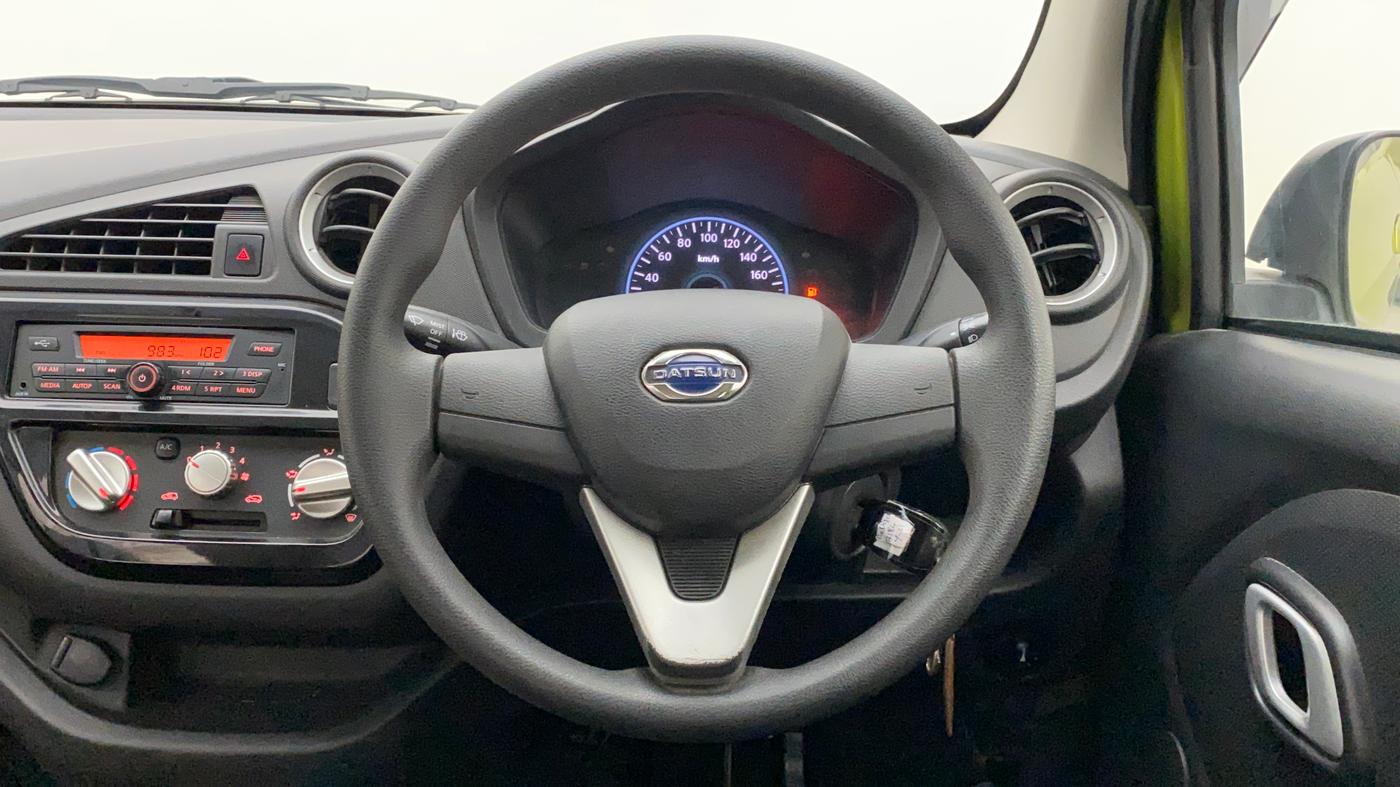 2018 Datsun Redi Go T(O) 1.0 AMT, Petrol, Automatic, 14,818 km, Steering Wheel Close Up