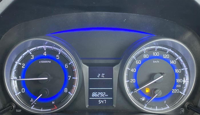2016 Maruti Baleno DELTA PETROL 1.2, Petrol, Manual, 86,292 km, Odometer Image