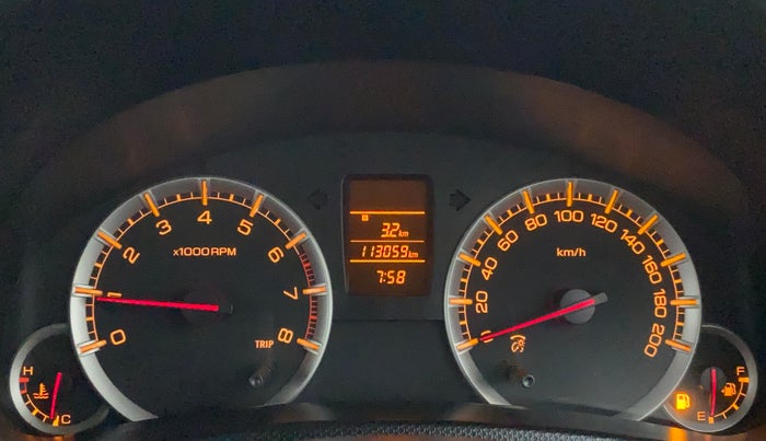 2013 Maruti Swift VXI, Petrol, Manual, 1,13,208 km, Odometer Image