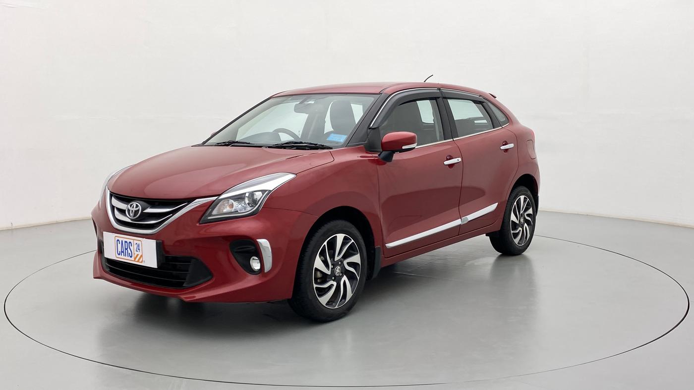 2020 Toyota Glanza G CVT, Petrol, Automatic, 7,300 km, Left Front Diagonal