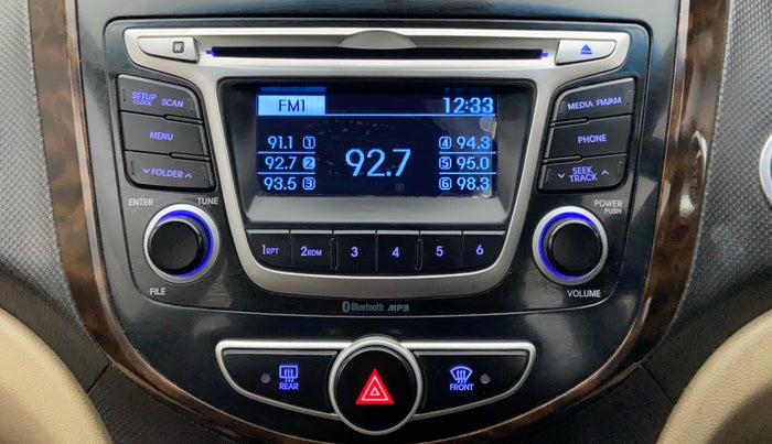 2015 Hyundai Verna FLUIDIC 4S 1.6 VTVT S(O), Petrol, Manual, 99,131 km, Infotainment System
