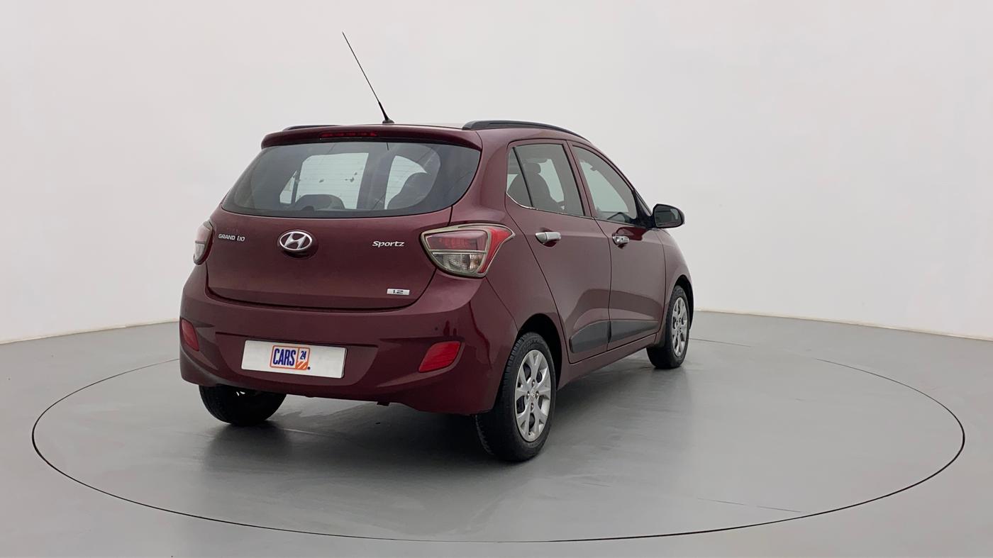2015 Hyundai Grand i10 SPORTZ 1.2 KAPPA VTVT, Petrol, Manual, 75,390 km, Right Back Diagonal