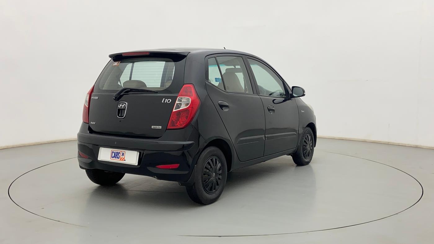 2011 Hyundai i10 SPORTZ 1.2 AT, Petrol, Automatic, 73,168 km, Right Back Diagonal