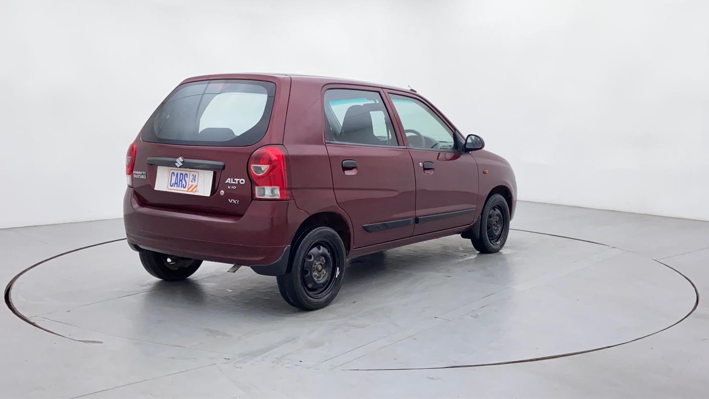 2012 Maruti Alto K10 VXI P, Petrol, Manual, 49,977 km, Right Back Diagonal (45- Degree) View