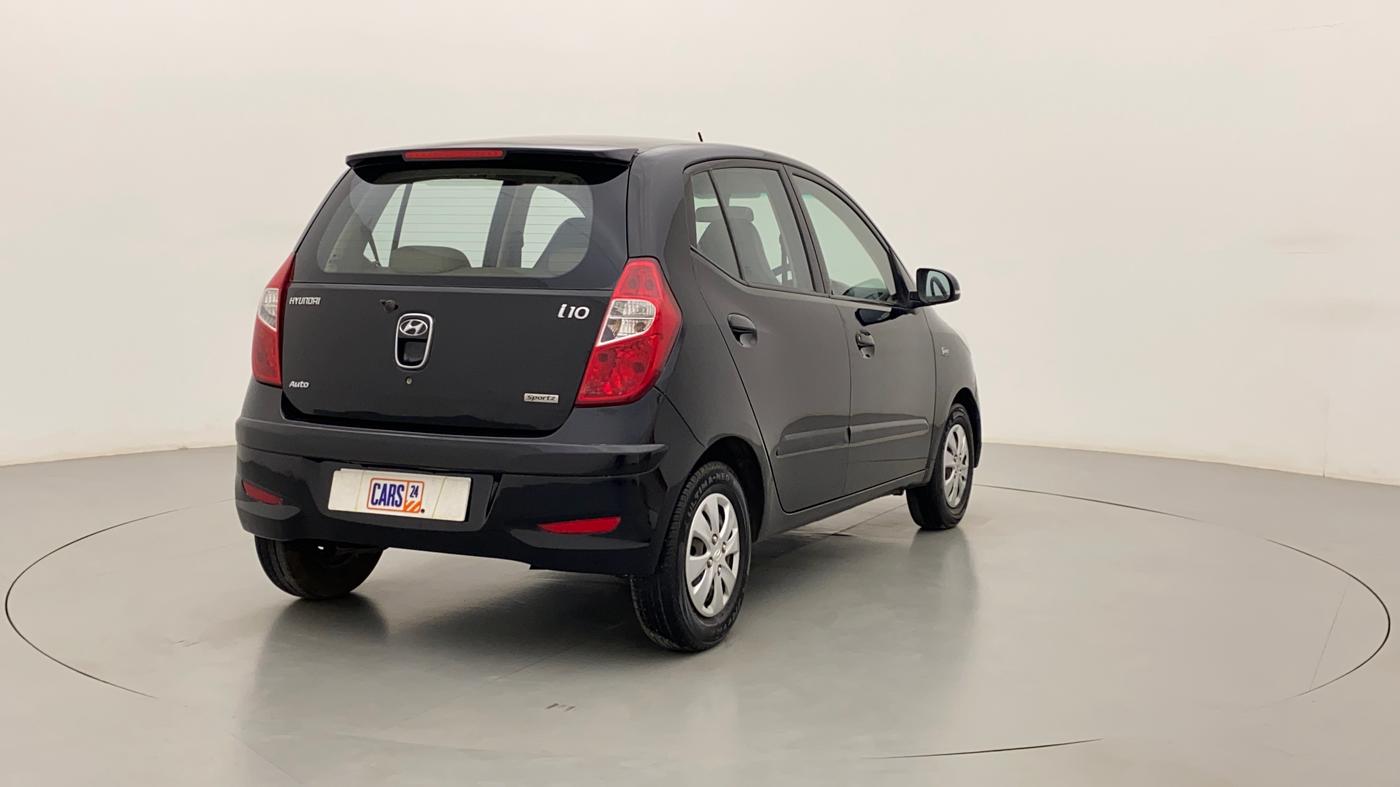 2011 Hyundai i10 SPORTZ 1.2 AT, Petrol, Automatic, 79,363 km, Right Back Diagonal
