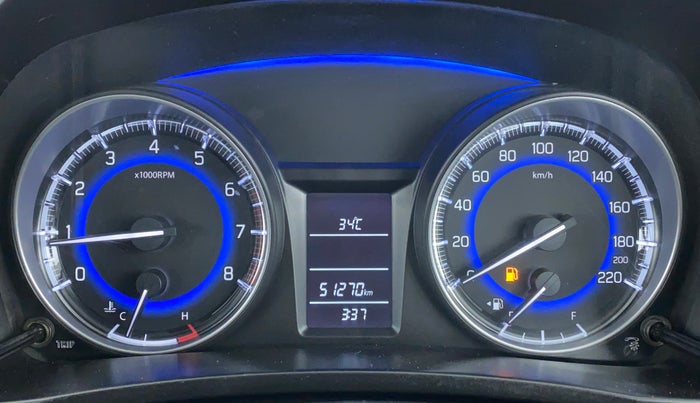 2018 Maruti Baleno DELTA 1.2 K12, Petrol, Manual, 51,747 km, Odometer Image