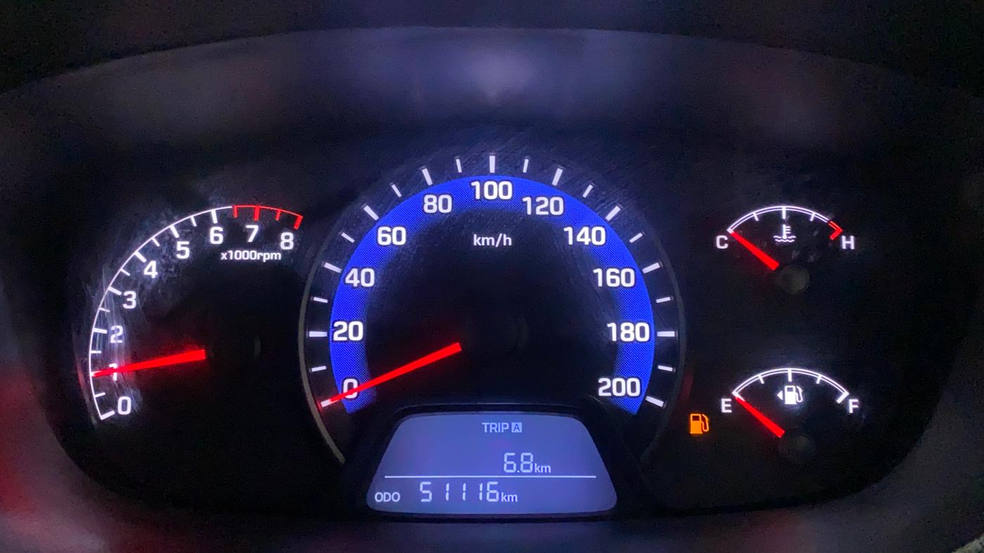 2014 Hyundai Xcent SX 1.2 (O), Petrol, Manual, 51,116 km, Odometer Image