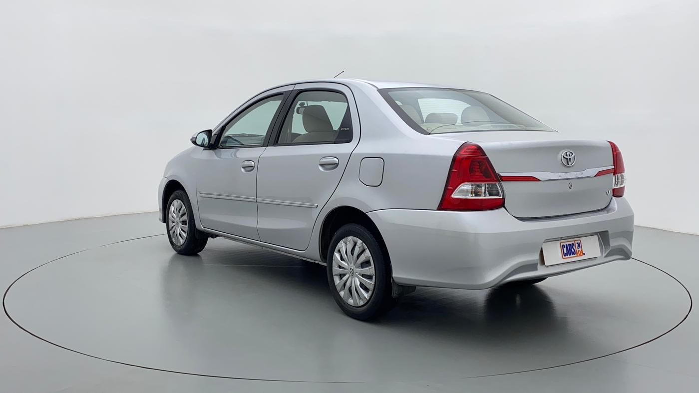 2017 Toyota Etios V, Petrol, Manual, 74,137 km, Left Back Diagonal